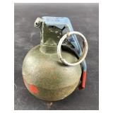 M67 Grenade DE-MILLED with a NATO trainer spoon, f
