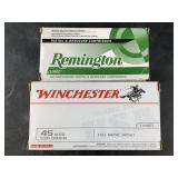 Two mixed 50 round boxes of .45 auto