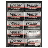 Ten 50 round boxes of Blazer .22LR 40 grain