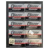 Ten 50 round boxes of Blazer .22LR 40 grain