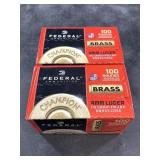 Two 100 round boxes of 9mm Luger