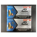 Two 50 round boxes Aguila 45 auto 230 grain cartri