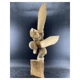 Heindel beautiful whalebone carving of a fan dance