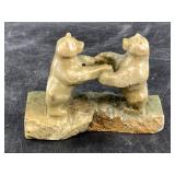 Tim Henry soapstone carving of a pair of dancing b