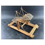 Small hand made mockup of an Athabaskan fish wheel