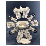 Mathew Tiulana stunning ivory 'Double Head Hawk Ma