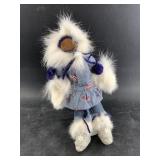Hand made Native Alaskan doll made with recycled f