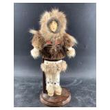 Hand made Native Alaskan doll with cotton wood fac