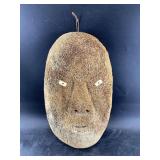 Large whalebone wall hanging mask with baleen and