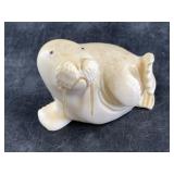 Moses Soonagrook ivory walrus (rather portly and d