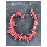16' Strand of dyed coral beads