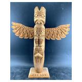 Rick Williams Tlingit carved totem pole with Thund