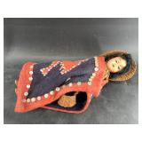 Hand made Native Alaskan doll with an expressive i