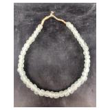 15' strand of clear, sand cast beads