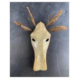Unusual soapstone moose head desk top weight with