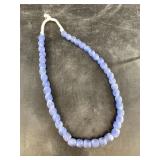 15' Strand of blue, sand cast beads