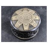 Canadian First Nations P&W simulated argillite lid