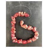 15' Strand of dyed coral beads