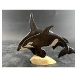 Keith Kaningok baleen silhouette of 2 killer whale