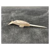 Alaskan moose antler and an ivory carving of a Nar