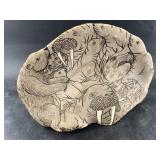 Karl Schaffer carved mushroom depicting a group of