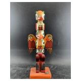 Tlingit totem pole carved from yellow cedar,  13'