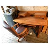 Beautiful Wooden Desk and Chair, Office Chair is L
