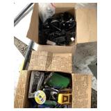 Two Box lot with misc tools, inlcuding electrical