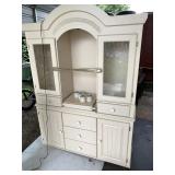 Large China Cabinet with Glass and Wooden Doors