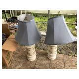 Pair of Ceramic Table Lamps Complete with Shades