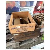 Lot of two Vintage Crates, John Kovecevich, Rossel