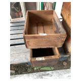Lot of Two Vintage Wooden Crates.