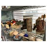 A Shelf Lot Including Wooden Nutcrackers, Home Dï¿½c
