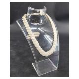 Polished ivory bead necklace