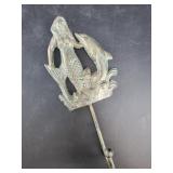 Cast iron mermaid wall hook