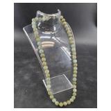 Beautiful jade necklace with hand turned beads