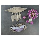Pair of vintage brooches