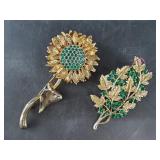 Pair of vintage brooches