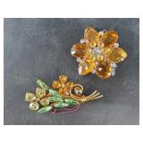 Pair of vintage brooches