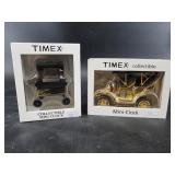 Pair of new in box Timex mini Clocks