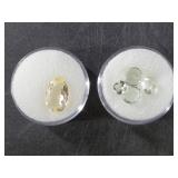 3.1ct Citrine and 4.35 cts of green amethyst