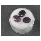 13.05cts of dark rubies total