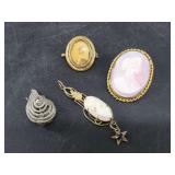 Vintage jewelry including cameo pieces