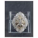 14kt Two tone gold and diamond ring size 7, with a