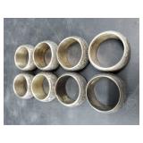 Set of vintage napkin rings, possibly silver plate