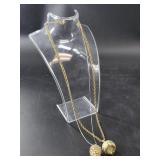 Two unique, Ashen necklaces, 1 has a watch