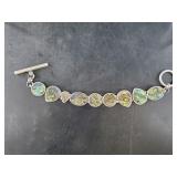 Silver-tone Abalone bracelet