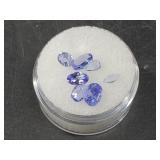 7 Cut and polished tanzanite stones 2.4 cts total