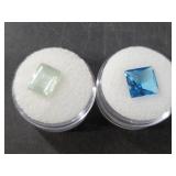 2 Cannisters of cut and polished gemstones