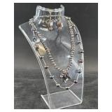 Sterling silver and freshwater pearl jewelry: 2 ne